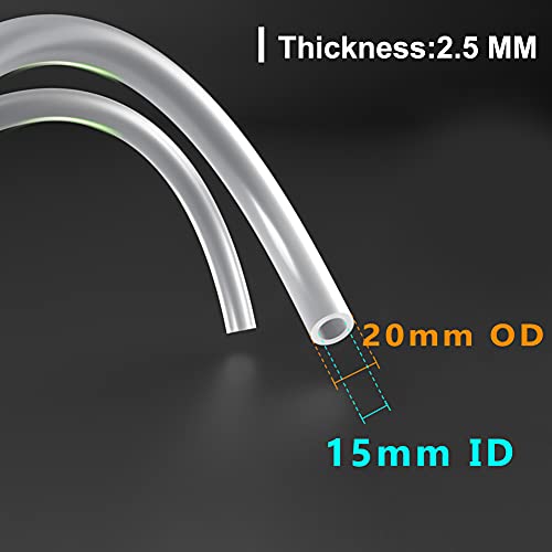 Feelers Silicone Tubing, Food Grade Pure Siliconce Hose 15mm ID 20mm OD 3.3ft, High Temperature Resistant Flexible Hose for Water Air Pump, Aquarium, Home Brewing, Kitchen - size: 15mm-20mm, style: 3.3 Feet