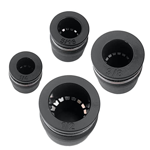 20PCS Pneumatic Cap Style Plug Fitting, Push-to-Connect Fitting Plug for 1/4 5/16 3/8 1/2 Tube Air Line Fittings - size: 1/4, 5/16, 3/8, 1/2 OD