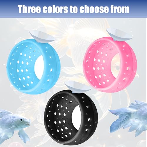 Betta Tunnel Aquarium Hideout with Suction Cups for Betta Fish Tank Ideal for Small Fish Shrimp and Guppies Black Pink Blue Decorative Safe and Comfortable Hideaway for Betta Fish and Aquatic Pets