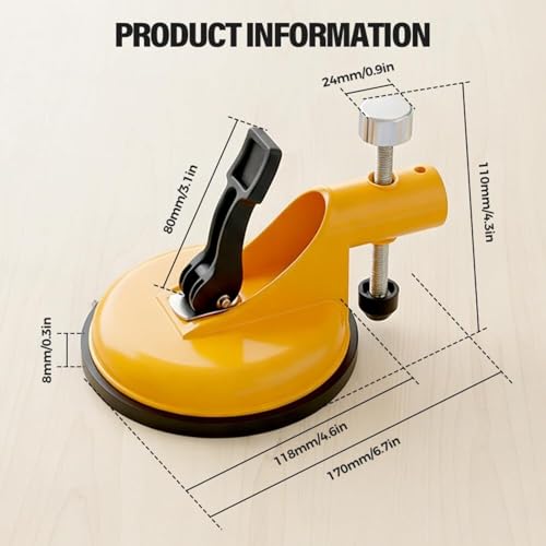 Countertop Leveling Tool, Adjustable Height Setter with Heavy-Duty Suction Cups for Granite Marble Seam Repair (Red,1)