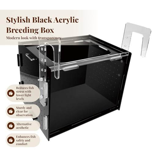 Fish Breeder Box Isolation Box Transparent Separator Easy Installation Hatchery Incubator for Baby Fish Betta Guppy, 15x15x15cm - size: 15x15x15cm