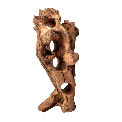 emours Porous Natural Driftwood for Aquarium, Aquascaping Driftwood with Holes, Hand-Selected Tunnels & Hideouts, Aquascaping Hardscape, Terrarium Reptile Décor, No Paint or Resin (16-20" (40-50 cm)) - size: 16-20" (40-50 cm)