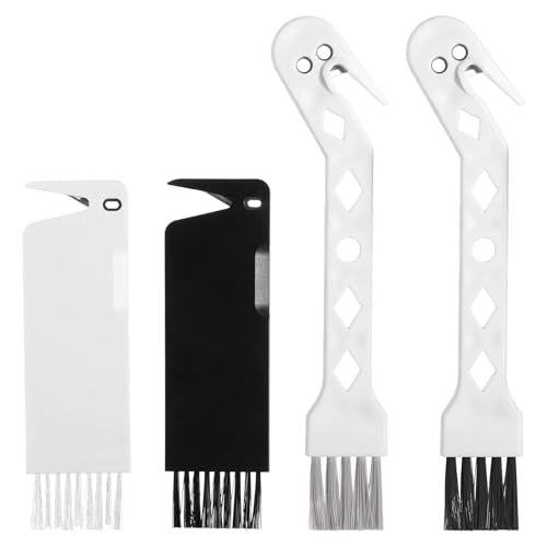 4 PCS Handheld Vacuum Cleaner Brush, Universal Dust Brush, 2 in 1 Vacuum Roller Cleaning Tool for Sweeping Robot - color: Black+white