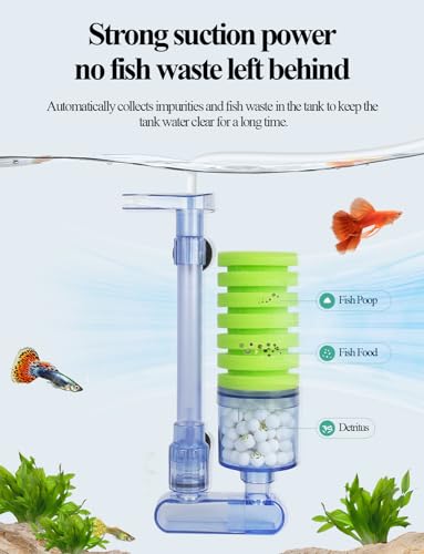 UPETTOOLS 10-40 Gla Aquarium Sponge Filter Ultra Quiet Aquarium Air Pump Bio Sponge Small Fish Tank Foam Filter Comes with 2 Sponges 2of Bio Ceramic Media Balls