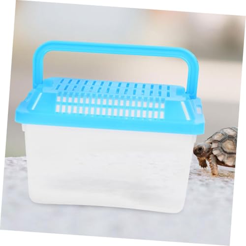 Small Aquarium Carrier Portable Fish Tank Turtle Habitat for Travel Lightweight Reptile Transport Box for Hamsters Outdoor Adventures