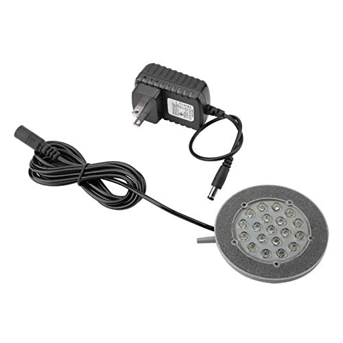 Aquarium Air Stone, 19 LEDs Round Bubble Generator Fish Bubble Light Air Pump Bubble Stone Lamp Colorful Fish Submersible Light Aquarium air Bubble Light