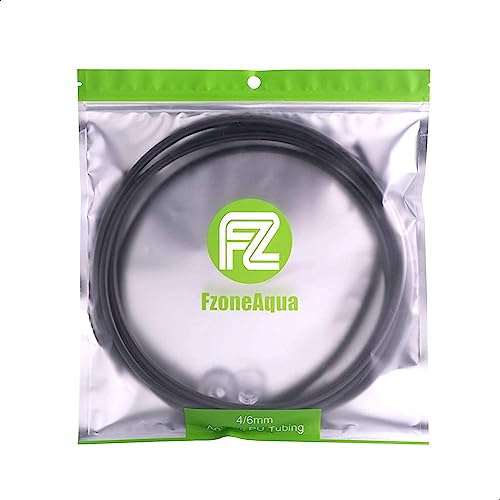 FZONE 16 feet Aquarium Co2 Proof Tubing 3/16'' ID Black Food Grade Air Line Tubing - color: Black
