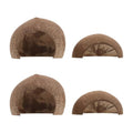 GANAZONO 4pcs Reptile Hideouts Coconut Shell Hide Boxes, Natural Tank Accessories with Large and Small Sizes, Shelter Caves for Bearded Dragon, Leopard Gecko, Hermit Crab Habitat