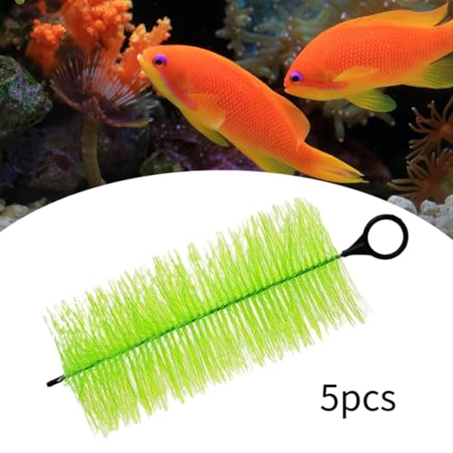 5Pcs Fish Pond Filter Brushes Fish Tank Aquarium Water Garden Pond Skimmer Easy to Use Pond Accessories Cleaning Brush, 30cm