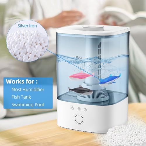 Humidifier Cleaner Fish 6 Pack,Humidifiers Fish Tanks Cleaner,Warm&Cool Most Humidifiers and Fish Tank,Purifier Water (Blue) - color: Blue