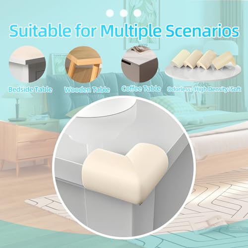 ZOMPAGO Baby Proofing Edge & Corner Guards, 10 PCS Soft NBR Foam Safety Bumpers for Furniture, Strong Adhesive,No Residue,Protects Toddlers from Sharp Corners on Tables,Cribs,Fireplaces/Glass Surfaces - size: 10PCS