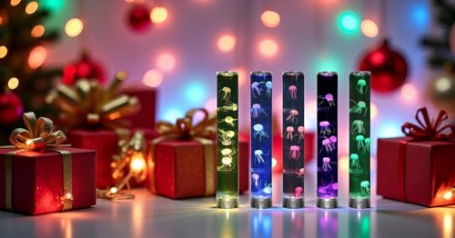 Lightahead LED Jellyfish Aqua Mood Lamp with 5 Color Changing Light Effects. The Ultimate Extra Large Synthetic Jelly Fish Tank Aquarium Mood Lamp for Ages 15 and Above. Ideal Gift (Extra Large) - size: Extra Large (32 Inches Tall)