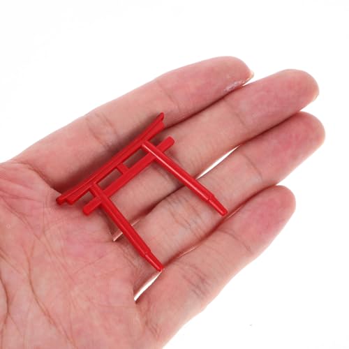 PRETYZOOM 4pcs Japanese Torii Gate Miniature Decoration Mini Red Shinto Temple Torii Garden Gate Ornament for Fairy Zen Garden Fish Tank Landscape Accessories