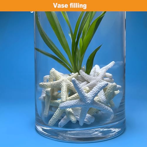 44 Pcs of Artificial Resin Starfish Plastic Starfish Fake Starfish (White) - color: White