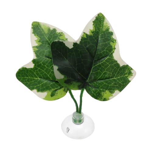 Betta Fish Leaf, Natural Habitat Simulation for Betta Spawnings Grounds, Betta Spawnings Leaves, Resting Bed, Double Leaves, White Deep Green