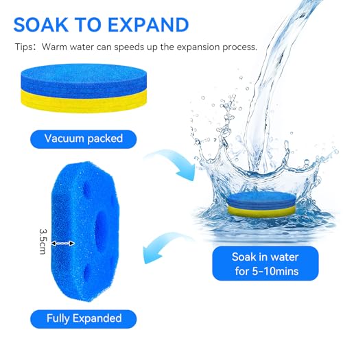 6Pack Sponge Filter Replacement for VIVOHOME Pond Filter 2380 GPH 2630 GPH or VIVOGROW 2380/2630 GPH Bio Pressure Pond Filter Media Pads for Sunsun CPF-250/180 for Outdoor Ponds, Koi Ponds