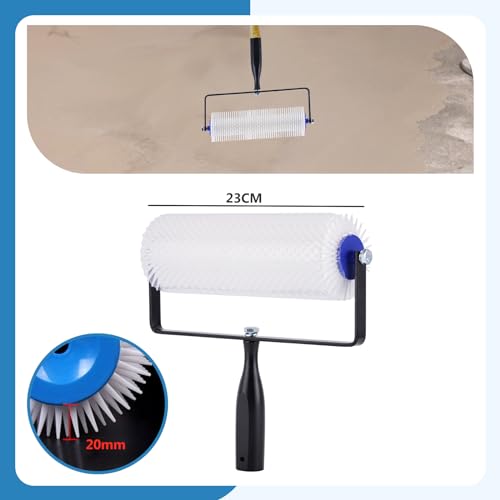 Self-Levelling Tool Kit Self Leveling Concrete Tools Floor Leveling Tools Spike Roller Self Leveling with Spike Shoes Needle Length 20mm