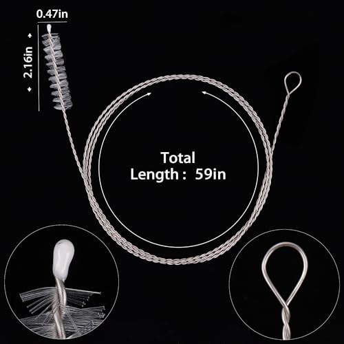 Flexible Drain Brush-Extra Long Pipe Inner Nylon Cleaner Tool for Cleaning Plumbing/Refrigerator/Sink Tube 150cm/59inch (2 PCS) - color: 2 Pcs