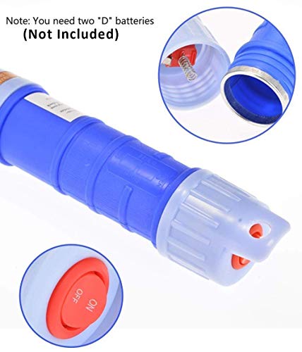 2 Pack Battery Powered Water Diesel Gas Oil Transfer Pump Portable Hand Held Electric Plastic Liquid Pumping Manual Sucker Pump for Fuel,Oil,Water,Gas,Fish Tank (2 Pack Blue)