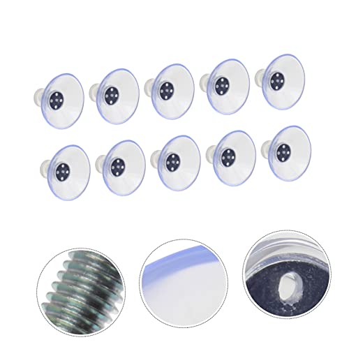 PRETYZOOM 10PCS Powerful Suction Cup with Gland Nut Adjustable Screw Suckers for Glass Surface Suitable for Furniture and Home Use