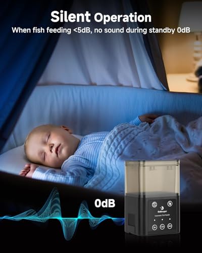 fishkeeper Automatic Fish Feeder for Aquarium - 320ML Large Capacity Adjustable Fish Feeder Automatic Dispenser with Timer for Vacation, Weekend or Daily Use, Three Fixed Methods - size: 320ML