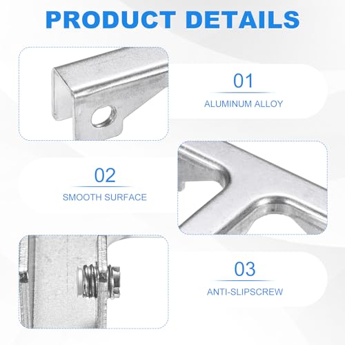 M METERXITY Glass Fixing Clip (8-10mm) 8 PCS - Aluminum Alloy T-Shaped Glass Combination Fixing Bracket & Reinforced Clip Clamp Accessories, Apply to DIY Display Cabinet/Fish Tank - size: 8-10mm