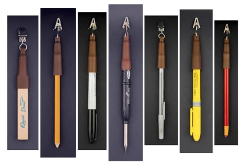 Quick Draw Magnetic Pencil Holder – Clip-On Tool Holder for Carpenter Pencils, Mechanical Pencils, Pens & Markers, Flexible Silicone Grip, No-String Quick Access (1)