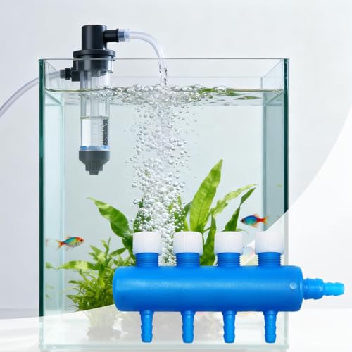 Aquarium Air Control Valve, Practical Air Pump Connector, Fish Tank Accessory, Multi-Port, 4 Way - size: 4 Way