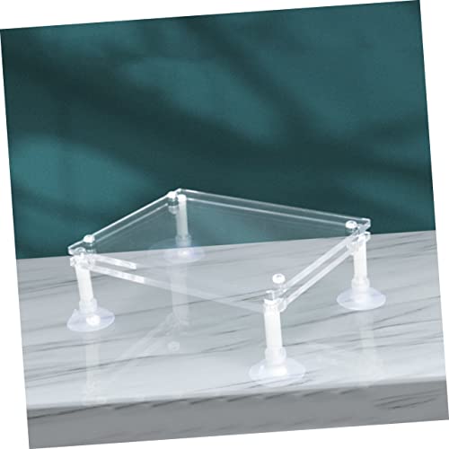 Submersible Pump Shockproof Pad Double Acrylic Water Pump Rack for Fish Tank and Design Reduces Noise and Easy Installation - size: 16X12X3.5CM