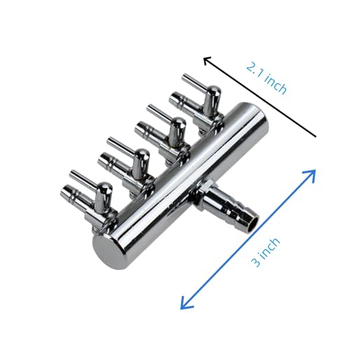 AQUANEAT Aquarium Control Valve, Fish Tank Air Valve, Air Flow Distributor Splitter for Commerical Pump Accessories(Small 4 Way)