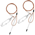 Soulchen 2 Pcs 3ft Heavy Duty Fish Stringer with Shark Clip Stainless Steel Cable Fish Holder Spearfishing Stringer for Scuba Diving Freediving Spearfishing Kayak Fishing and Game - color: Orange