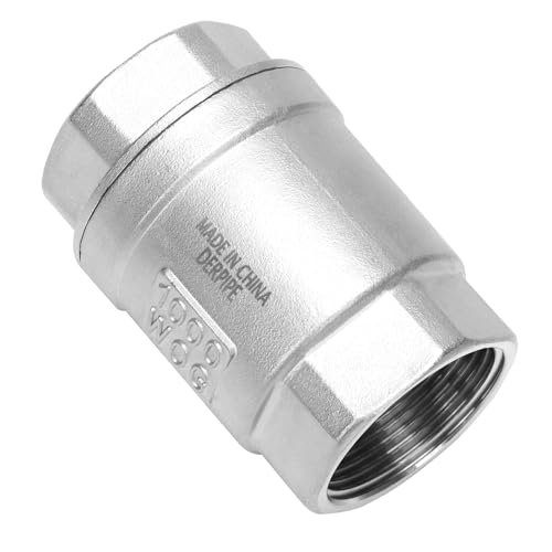 1-1/4 Inch Vertical Check Valve SUS304 Spring Loaded Check Valve in-line Low Cracking Pressure CF8M WOG 1000 - size: 1.25 Inch, style: Spring