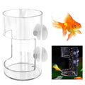 No Mess Aquarium Feeder, Acrylic Clear Fish Tank Feeder with Suction Cup, Preventing Food Scattering Feeding Tray Hollow Floating Sinking Shrimp Food Holders (Round,1) - color: Round