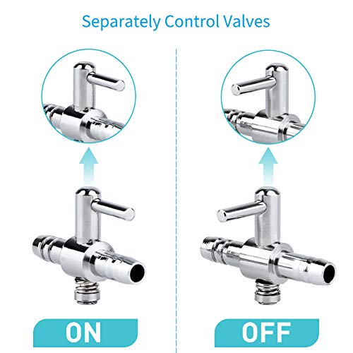 Pawfly 6 PCS 1-Way Aquarium Air Flow Control Lever Straight Valve Distributor Splitter for Fish Tank - color: 1-Way
