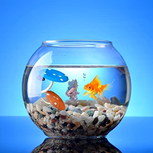 5pcs Betta Fish Leaf Pad Mushroom Silicone Betta Bed Realistic Betta Resting Leaves Mushroom Betta Decor for Small Fish Tank Aquarium Decorations (3 Leaf+2 Mushroom) - color: 3 Leaf+2 Mushroom