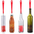ALINK 16 inch Extra Long Red Bottle Cleaning Brush Cleaner for Washing Narrow Neck Beer/Wine/Thermos/Sport Well, Brewing Bottles, Hummingbird Feeder - color: Red
