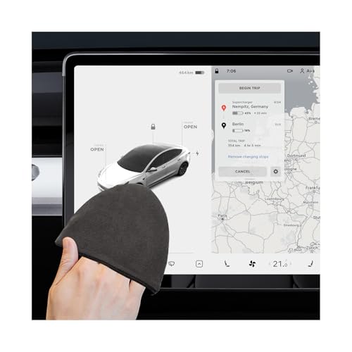 Car Screen Cleaner, 4.72"×3.94" Triangle Microfiber Auto Touchscreen Cleaning Cloth, Reusable Vehicle Interior Touch Screen Cleaning Pad Non-Scratch Wipes, Car Accessories - color: Triangle