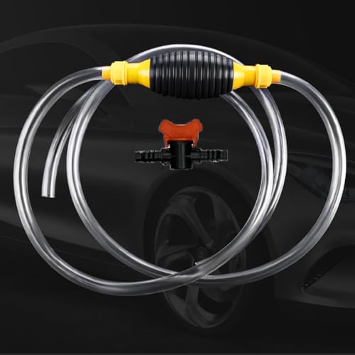 Gas Siphon Pump for Gasoline, Syphon Hand Pump with 3.3Ft Siphon Hose, Transfer Pump for Water, Fuel, Liquid, Aquarium (one hose)