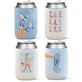 4 Pack Western Coastal Cowgirl Reusable Neoprene Insulator Cup Sleeve for Cold and Hot Drinks, Western Preppy Beach Coastal Cowgirl Can Drink Sleeves Cooler Sleeves Gifts for Women - color: Coast Cowgirl（Howdy)-cup