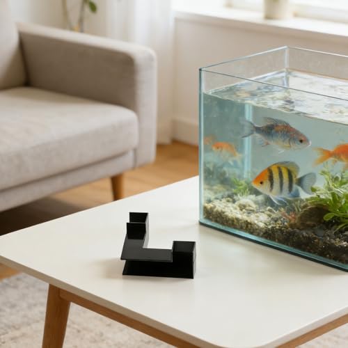 Aquarium Tube Viewing Tunnel: Plastic Fish Hiding and Betta Fish Tunnel, Corner Shelter for Shrimp Hideout, Small Fish Refuge Decor