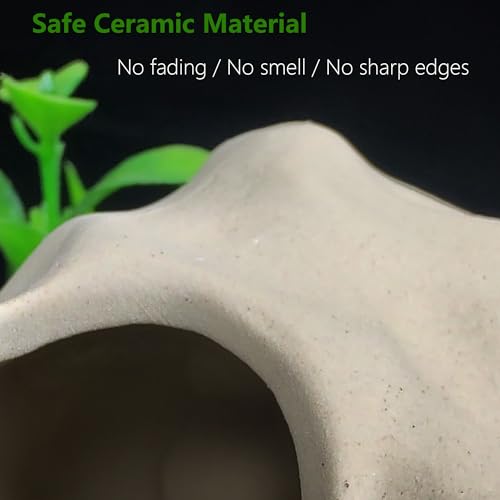 SpringSmart 2Pack Aquarium Cave & Artificial Plant – Fish Hideout Decorations for Betta, Shrimp to Breed & Play - size: SZ