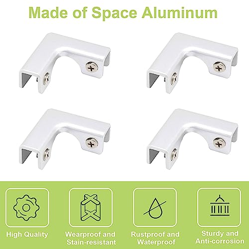 8Pcs Aluminum Alloy Glass Clamp 2 Way Glass Connectors Rimless Clip Holder for Fixing or DIY Fish Tank, Wind Guard, Display Cabinet, for 4-8mm Thickness - color: Aluminum Alloy,for 4-8mm, size: 8pcs
