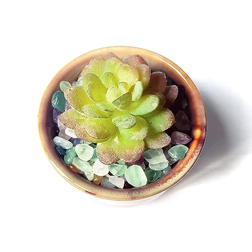 Aquarium Gravel,Rocks for Plants Indoor,0.44lb Fluorite Aquarium Gravel Rocks,Crystal Chips Stone Crushed Quartz for Crafts, Vases Filler, Succulent Plants, Aquarium Gravel Rocks (Fluorite) - color: Fluorite