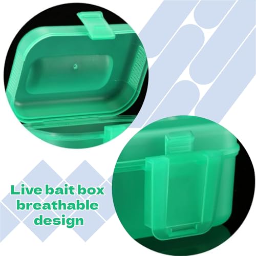 2Pcs Live Baits Container Reliable Portable Breathable Live Bait Bucket Worm Box Fishing Lure Holder for Fishing Activities and Outdoor Recreation