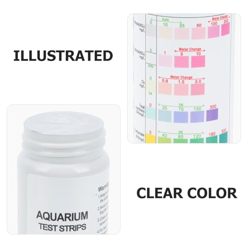 DECHOUS 6-in-1 Aquarium Water Test Strips for Fish Tanks and Pools, 100 Strips Per Box, Accurate Ph Hardness Chlorine Alkalinity Testing for Spa and Swimming Pool Water Maintenance