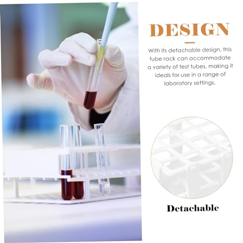 PRETYZOOM 40Holes Test Tube Rack Sturdy Test Tube Holder for Tubes Detachable Design for Easy Cleaning Laboratory Organizer for Enhanced Productivity