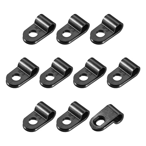 R-type Cable Clips Wire Management Clamp, [for Keeping Wire Neat ] - Nylon / 0.2-inch/Black / 30 Pcs - size: 0.2-inch