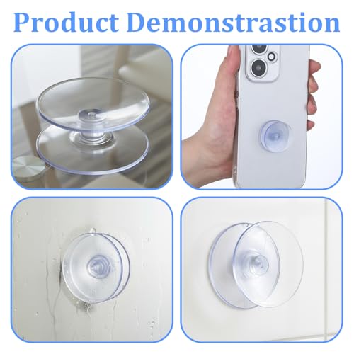 30 Pcs Double Sided Suction Cups, 0.8/1.18/1.4 Inch Clear Plastic Sucker Pads Without Hooks Non-Slip Small Suction Cups for Glass Table, Mirror, Aquarium