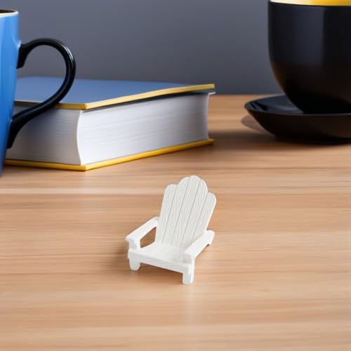 Garneck 2pcs Miniature Mini Beach Chair Furniture Terrariums Decoration Aquarium Ornament Mediterranean Figurines Umbrella Summer Home Accents Decor Mini Desktop Decor Rocking Chair Cute