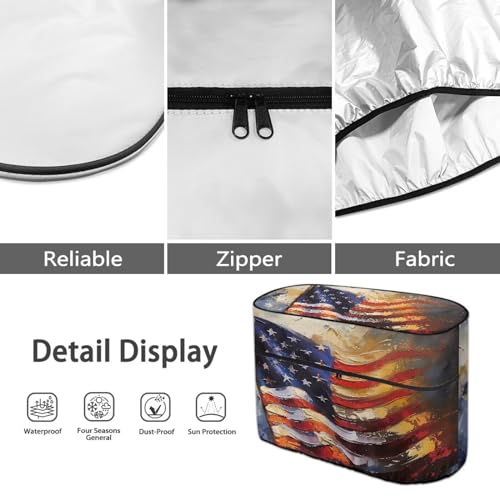 American FlagRV Propane Tank Cover for Travel Trailer Dustproof Propane Tank Cover Double 20lb Camper Propane Tank Cover Weather Resistant Gas Cylinder Cover - color: American Flag, size: Small-Double 20LB